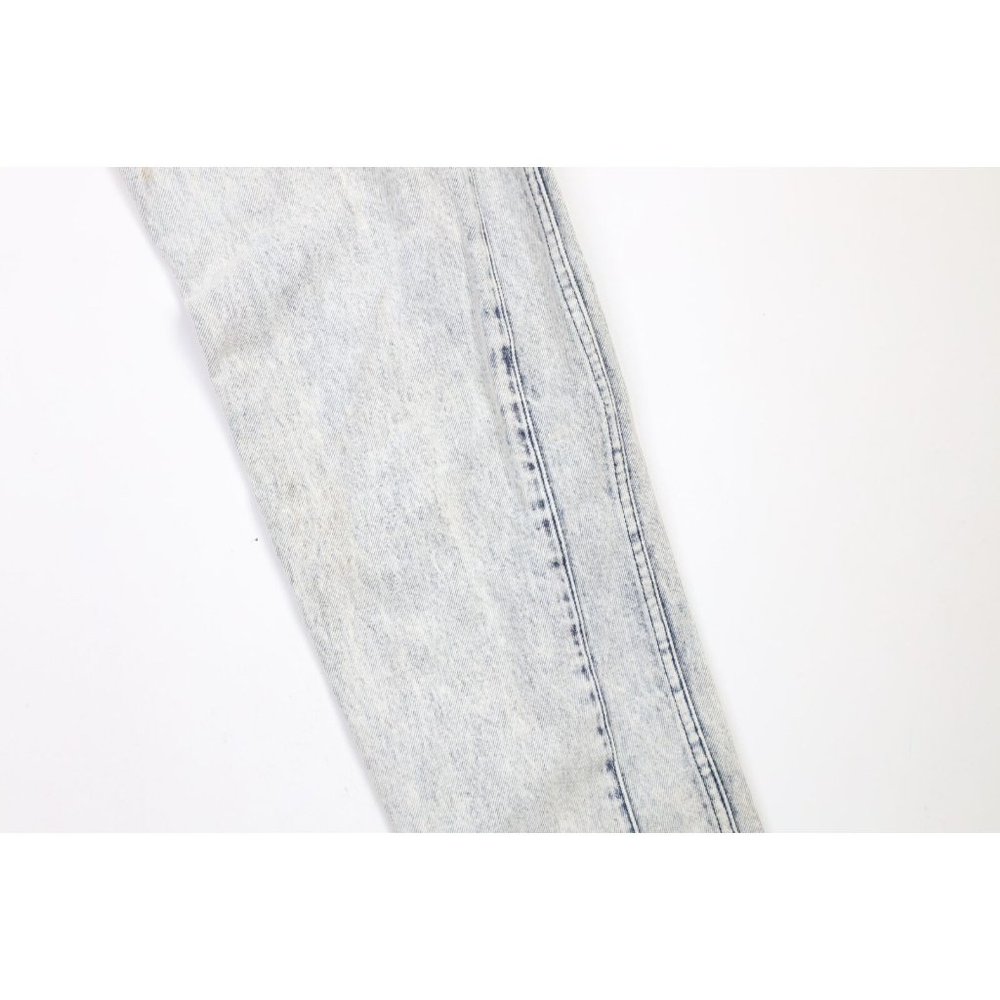 NOS Vintage 80s Streetwear Mens 30x36 Pleated Studded Tapered Leg Denim Jeans - Picture 12 of 14